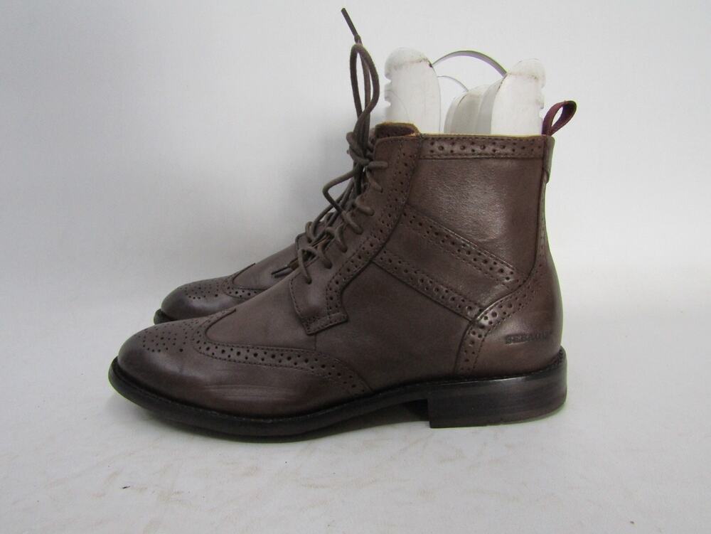 Sebago Mens Size 7 M Brown Leather Lace Up Long Wing Ankle Boots